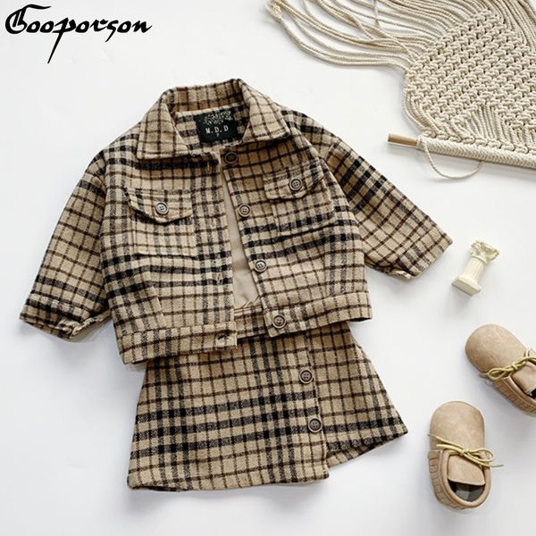 girls autumn clothes set long sleeve plaid jacket and skirt children winter outfits kids clothing suit fashion outerwear coat, White
girls autumn clothes set long sleeve plaid jacket and skirt children winter outfits kids clothing suit fashion outerwear coat, White