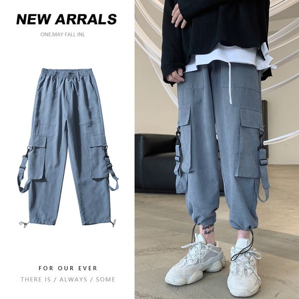 drawstring casual pants men's fashion solid color multi-pocket cotton overalls men streetwear wild loose hip hop trousers mens, Black
drawstring casual pants men's fashion solid color multi-pocket cotton overalls men streetwear wild loose hip hop trousers mens, Black