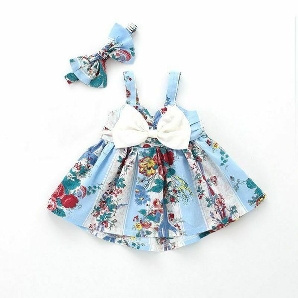 pudcoco brand new toddler baby girls summer clothes floral casual bow knot dress headband sundress, White
pudcoco brand new toddler baby girls summer clothes floral casual bow knot dress headband sundress, White