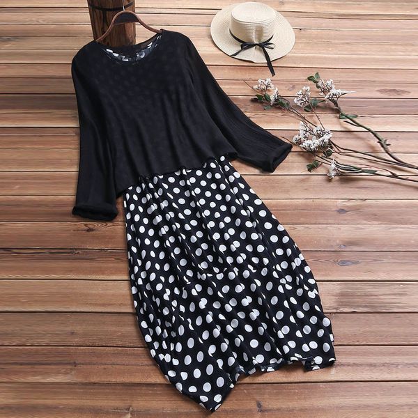 two piece set women suit casual retro polka dot full sleeve blouse loose mid-calf skirt 2019 woman outfit women tracksuit may23, White
two piece set women suit casual retro polka dot full sleeve blouse loose mid-calf skirt 2019 woman outfit women tracksuit may23, White