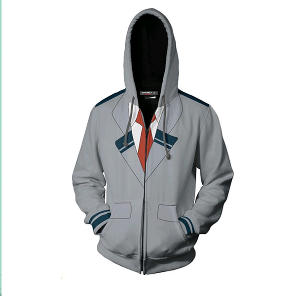 my hero college cos anime peripheral 3d print hoodie, Black