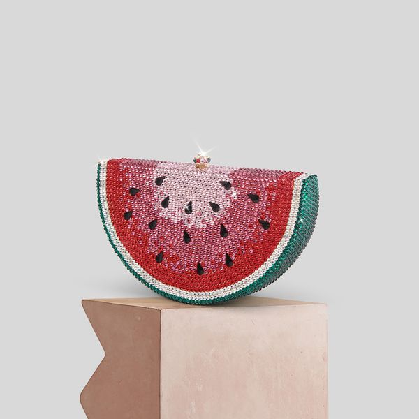 women fashion handbag pearl crystal diamond studded watermelon fruit sweet clutch purse metal frame chain strap lady party bag
women fashion handbag pearl crystal diamond studded watermelon fruit sweet clutch purse metal frame chain strap lady party bag