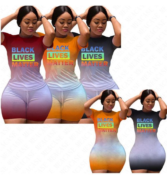 black lives matter letters women tracksuit dress gradient color summer t-shirt shorts outfits fashion pullover dresses x-2xl d61207, White
black lives matter letters women tracksuit dress gradient color summer t-shirt shorts outfits fashion pullover dresses x-2xl d61207, White