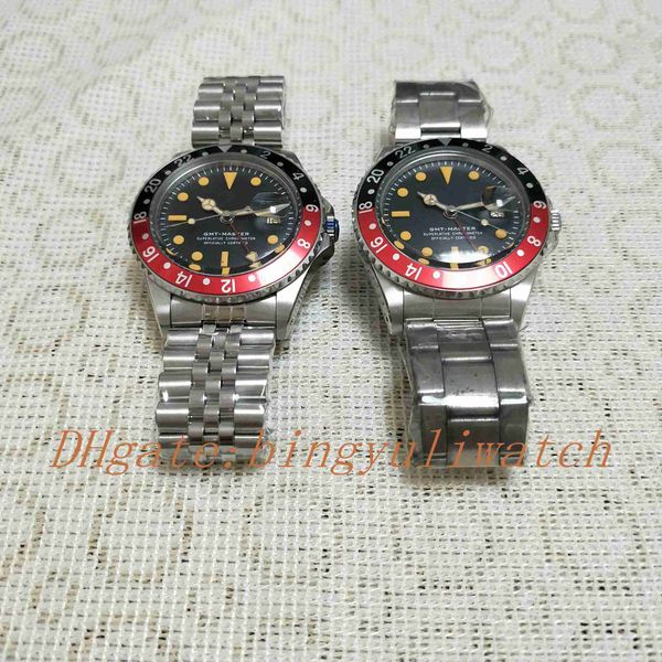 2 style classic strap bpf antique edition r-gmt ref.1675 vintage 2813 automatic movement men watch classic clasp aluminum bezel, Slivery;brown
2 style classic strap bpf antique edition r-gmt ref.1675 vintage 2813 automatic movement men watch classic clasp aluminum bezel, Slivery;brown