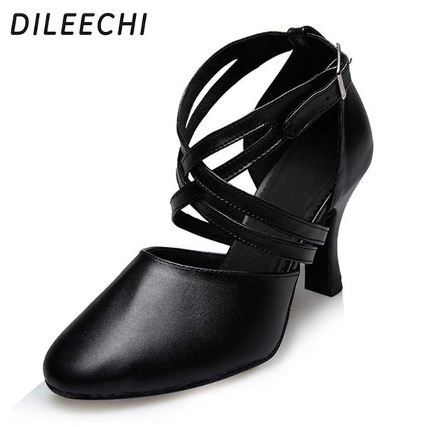 dileechi new women's genuine leather black latin / modern dance shoes tango party wedding square dance shoes 8cm high heels
dileechi new women's genuine leather black latin / modern dance shoes tango party wedding square dance shoes 8cm high heels