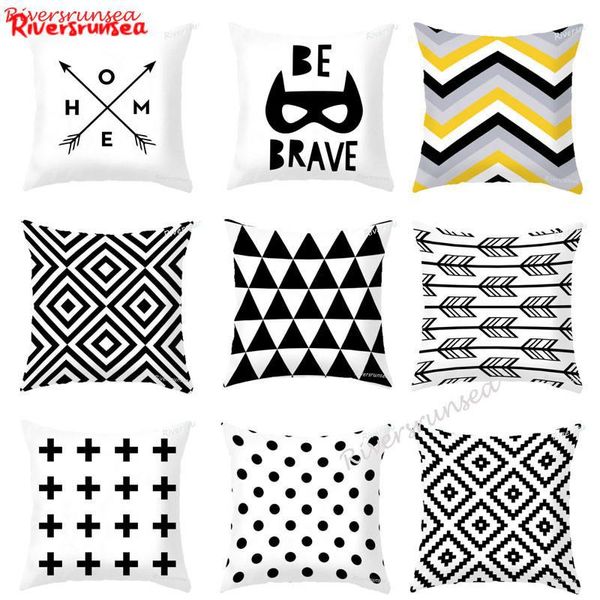 modern style black and white cushion minimalist decor geometric abstract art sofa throw pillows square for living room chair
modern style black and white cushion minimalist decor geometric abstract art sofa throw pillows square for living room chair