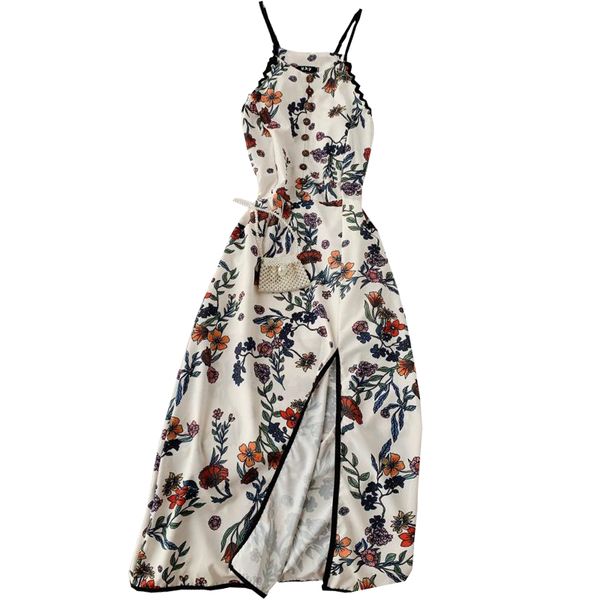 zosol non-mainstream design wavy halter print slim-fit vintage republic style improved cheongsam split dress, Black;gray
zosol non-mainstream design wavy halter print slim-fit vintage republic style improved cheongsam split dress, Black;gray