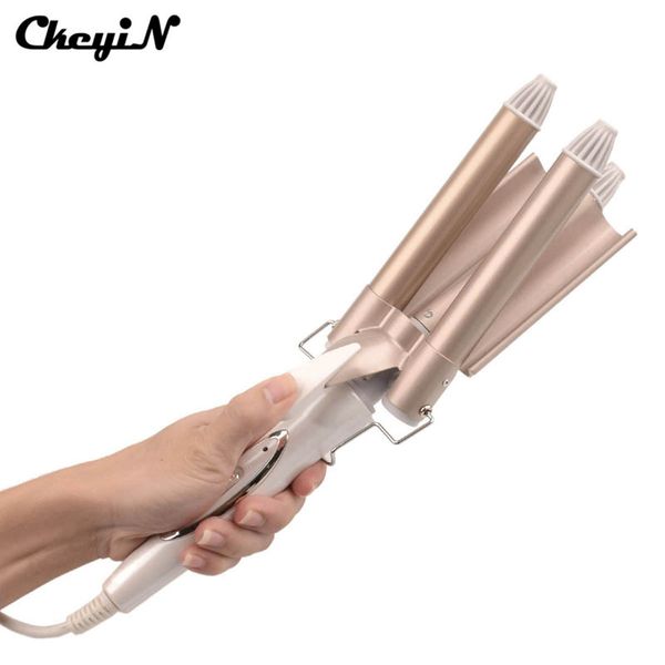 ckeyin deep curly hair styler ceramic triple barrel curling iron wave machine pro spiral hair curlers rollers curling wand 44
ckeyin deep curly hair styler ceramic triple barrel curling iron wave machine pro spiral hair curlers rollers curling wand 44