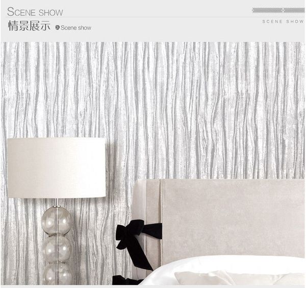 thickness modern simple and plain tree-like non-woven wallpaper like tree peel sticker