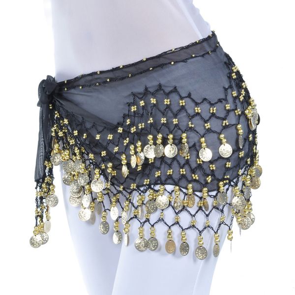 lady women belly dance hip scarf accessories 3 row belt skirt with gold bellydance tone coins waist chain wrap dance wear, Black;red
lady women belly dance hip scarf accessories 3 row belt skirt with gold bellydance tone coins waist chain wrap dance wear, Black;red