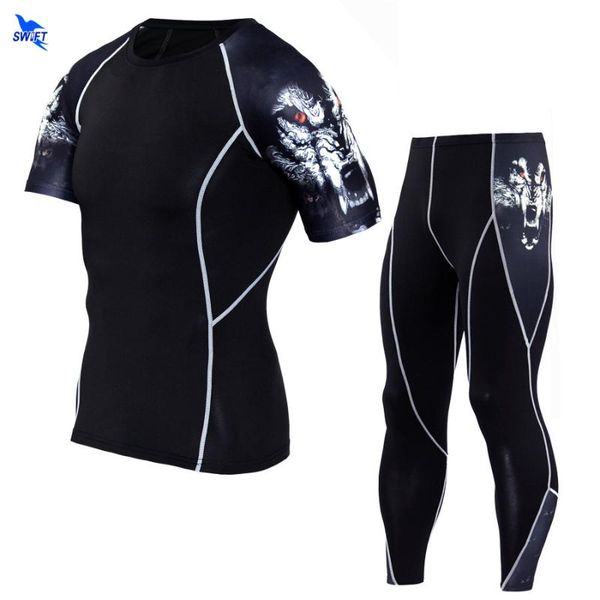 2020 мужчины сжатие tracksuit с коротким рукавом рубашки + гетры 2 штук спортивный костюм 3d printed lycra бег фитнес бег set, Black;blue
2020 мужчины сжатие tracksuit с коротким рукавом рубашки + гетры 2 штук спортивный костюм 3d printed lycra бег фитнес бег set, Black;blue