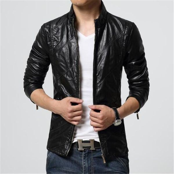 5xl6xl autumn winter new men's stand collar slim leather europe and america large size fashion pu leather solid color jacket
5xl6xl autumn winter new men's stand collar slim leather europe and america large size fashion pu leather solid color jacket