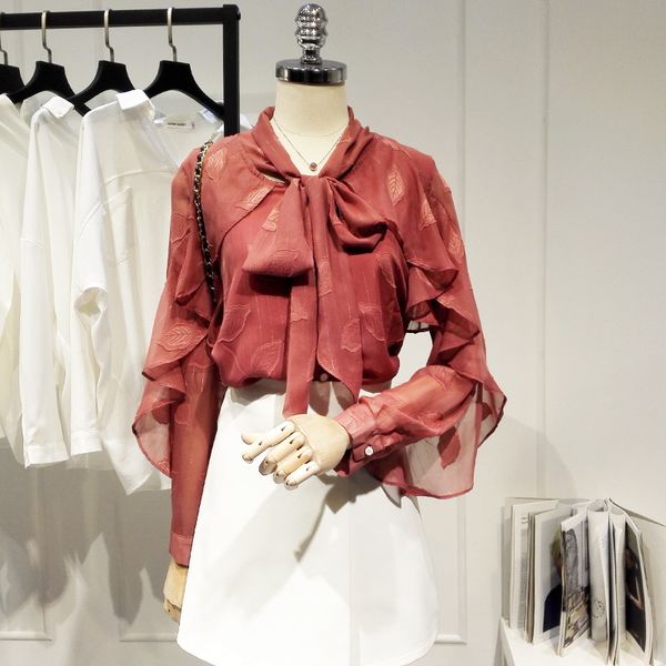 new woman's autumn long sleeve bow shirts chiffon blouse female lady fashion butterfly sleeve shirts blouses nancylim, White
new woman's autumn long sleeve bow shirts chiffon blouse female lady fashion butterfly sleeve shirts blouses nancylim, White