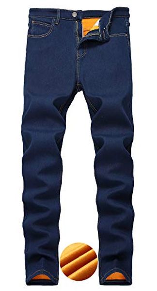 lingswallow mens fleece lined jeans slim fit stretch thicken winter warm jeans, Blue
lingswallow mens fleece lined jeans slim fit stretch thicken winter warm jeans, Blue