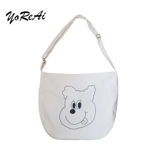 yoreai original design cartoon pattern messenger bag college style student canvas handbag large capacity green shopping tote
yoreai original design cartoon pattern messenger bag college style student canvas handbag large capacity green shopping tote