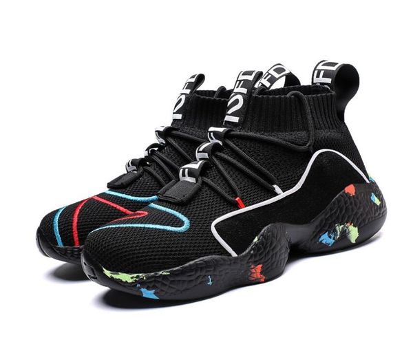 hip hip fashion sock shoes for men women new tide high cut mens designer shoes lace up sport casual couple shoes, Black
hip hip fashion sock shoes for men women new tide high cut mens designer shoes lace up sport casual couple shoes, Black