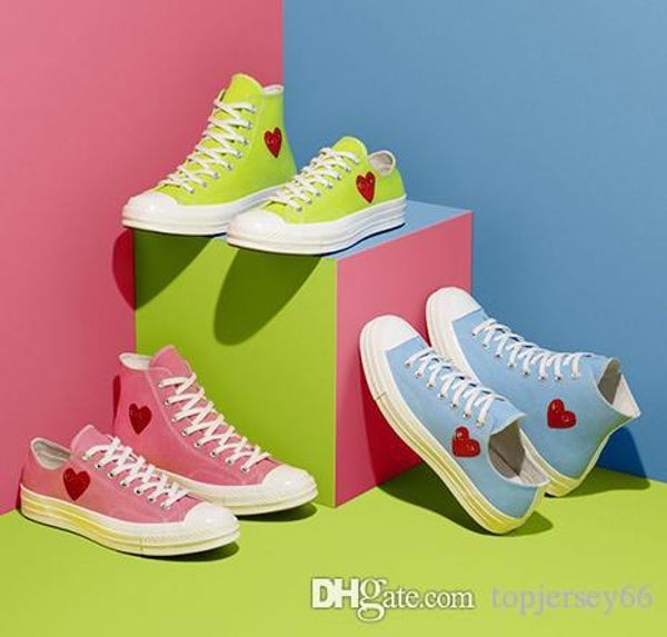 new 1970s big love eyes play chuck 70 heart 70s hi 3s canvas skate shoes pink green blue classic canvas shoes jointly name skateboard casual, White;red
new 1970s big love eyes play chuck 70 heart 70s hi 3s canvas skate shoes pink green blue classic canvas shoes jointly name skateboard casual, White;red