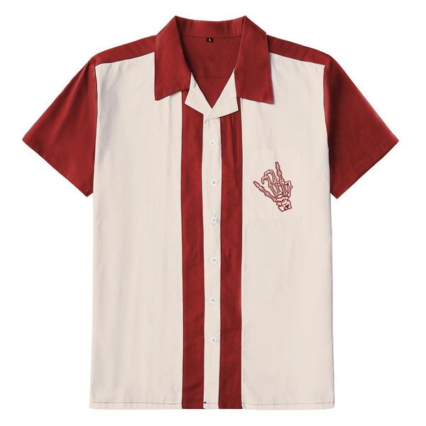 sishion chemise homme st127 short sleeve retro vintage rock rockabilly plus size cotton men shirt button-down bowling shirts, White;black
sishion chemise homme st127 short sleeve retro vintage rock rockabilly plus size cotton men shirt button-down bowling shirts, White;black