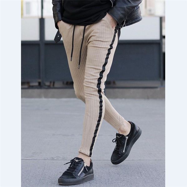 size m to 3xl men striped long pants spring autumn skinny gray blue pants hip hop straight casual trousers slim long men, Black
size m to 3xl men striped long pants spring autumn skinny gray blue pants hip hop straight casual trousers slim long men, Black