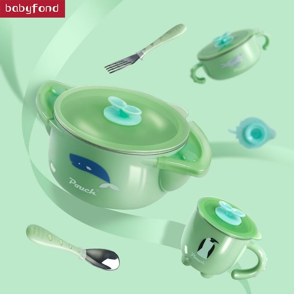 pouch children's tableware stainless steel anti-drop bowl sucker bowl supplement spoon set
pouch children's tableware stainless steel anti-drop bowl sucker bowl supplement spoon set
