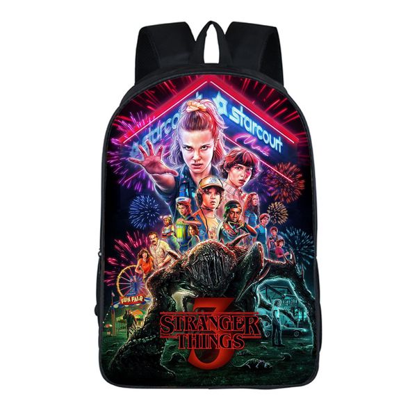 2019 stranger things season 3 backpack for teenage girls boys children school bags travel rucksack demogorgon eleven book bags
2019 stranger things season 3 backpack for teenage girls boys children school bags travel rucksack demogorgon eleven book bags