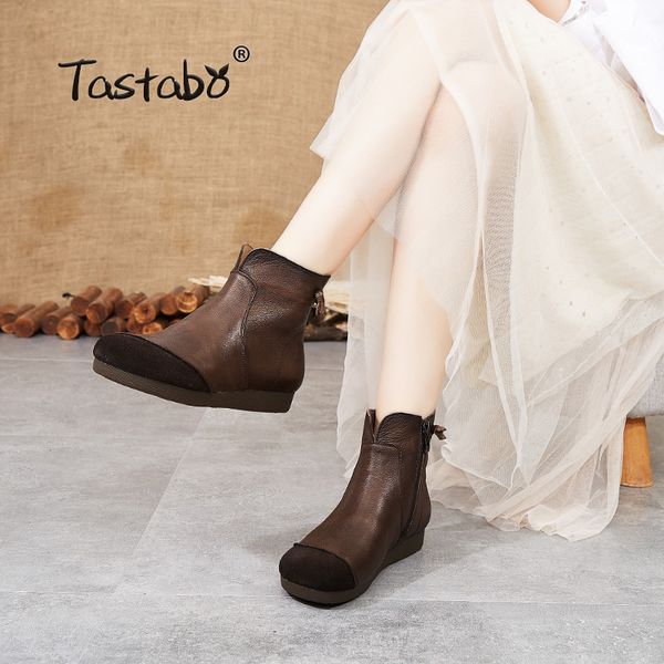 tastabo 2019 autumn and winter ladies ankle boots handmade vintage leather everyday shoes brown black s335 women's boots 35-40
tastabo 2019 autumn and winter ladies ankle boots handmade vintage leather everyday shoes brown black s335 women's boots 35-40