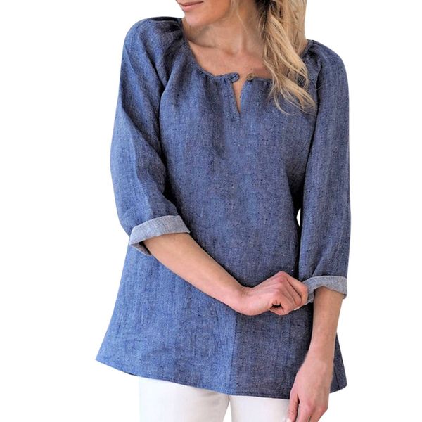 blusas mujer de moda 2019 women's blousewomen fashion solid casual cotton linen v-neck blouse korean tunic chemise femme, White
blusas mujer de moda 2019 women's blousewomen fashion solid casual cotton linen v-neck blouse korean tunic chemise femme, White