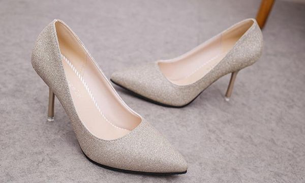 2019 women's shoes in spring and autumn with new style high heel fine heel pointed end sequined cloth @2102, Black
2019 women's shoes in spring and autumn with new style high heel fine heel pointed end sequined cloth @2102, Black