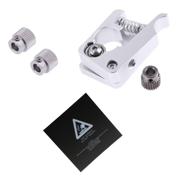 1set 3d printer heated bed build surface sticker&extruder right kit&driver gear 
1set 3d printer heated bed build surface sticker&extruder right kit&driver gear