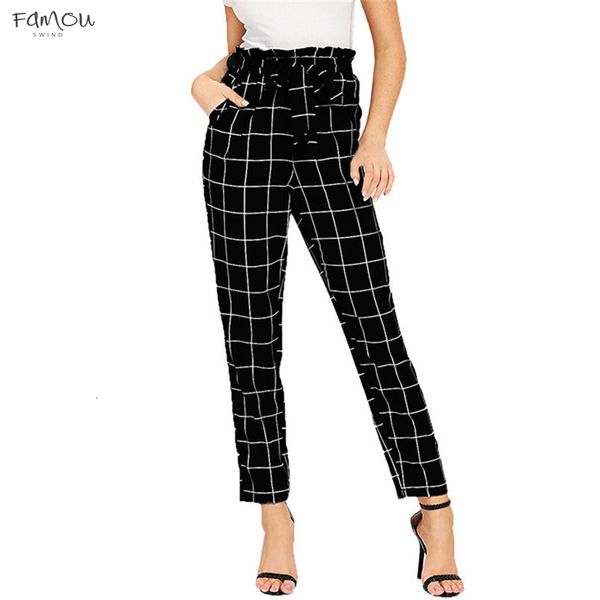 Plaid Casual Pants Elastic Waist Pants Women High Waist Bandage Pencil Pants Women Calca Feminina Wholesales 40Sr7
Plaid Casual Pants Elastic Waist Pants Women High Waist Bandage Pencil Pants Women Calca Feminina Wholesales 40Sr7