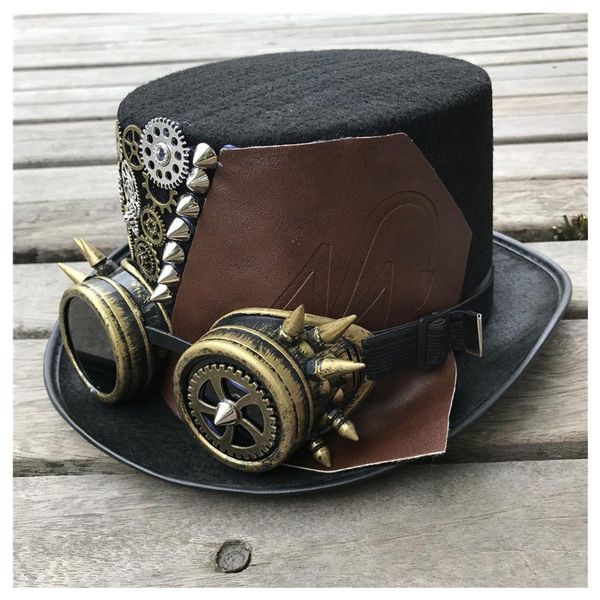 men women handmade steampunk hat with gear glasses cosplay hat magic size 57cm steampunk, Blue;gray
men women handmade steampunk hat with gear glasses cosplay hat magic size 57cm steampunk, Blue;gray