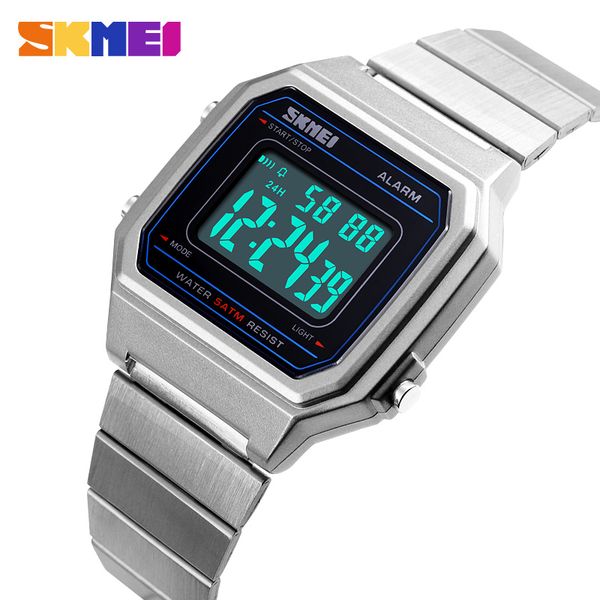 skmei new fashion men digital watches waterproof sport watch stainless steel wristwatch luminous week display alarm mens watches, Slivery;brown
skmei new fashion men digital watches waterproof sport watch stainless steel wristwatch luminous week display alarm mens watches, Slivery;brown