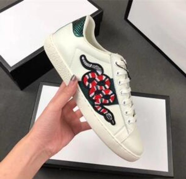 designer sneakers ace genuine leather flats men women classic casual shoes python tiger bee flower embroidered cock love sneakers 02, Black
designer sneakers ace genuine leather flats men women classic casual shoes python tiger bee flower embroidered cock love sneakers 02, Black