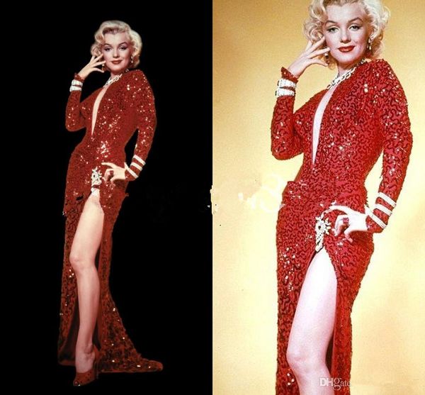 amazing famous red sequin marilyn monroe dress fashion v-neck full length mermaid long sleeve evening dresses prom gown 1054, Black;red
amazing famous red sequin marilyn monroe dress fashion v-neck full length mermaid long sleeve evening dresses prom gown 1054, Black;red