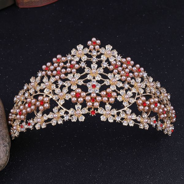 baroque vintage gold red crystal pearl flowers bridal tiaras crown women hairbands rhinestone pageant diadem hair ornaments bride headbands, Golden;white
baroque vintage gold red crystal pearl flowers bridal tiaras crown women hairbands rhinestone pageant diadem hair ornaments bride headbands, Golden;white