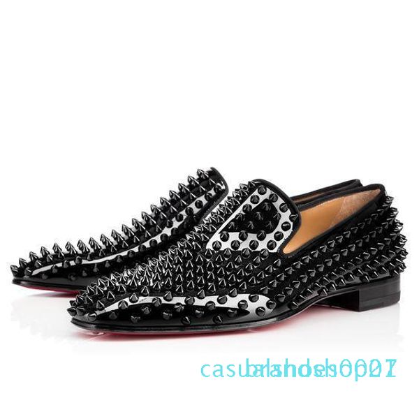 spikes flats red bottoms casual shoes veau velours descending smooth chic staple duty sliver/gold reviets mens loafers shoes c27, Black
spikes flats red bottoms casual shoes veau velours descending smooth chic staple duty sliver/gold reviets mens loafers shoes c27, Black