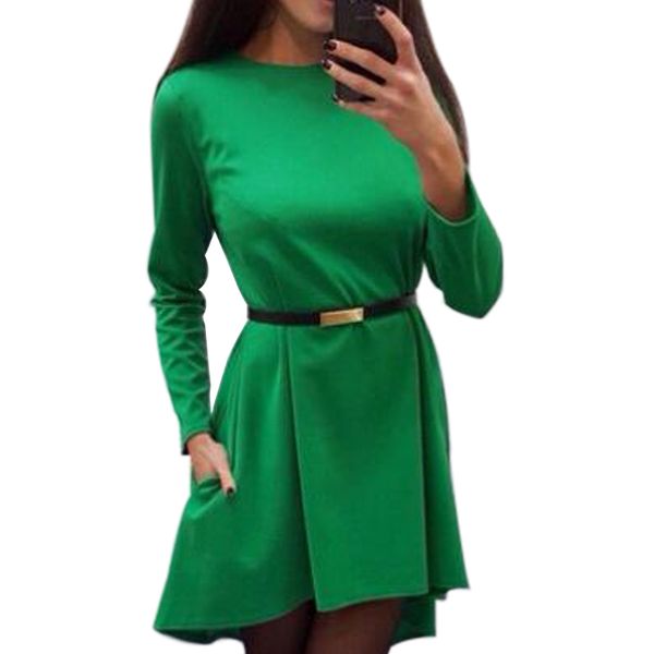 irregular women solid dress 2019 autumn winter long sleeve o-neck elegant casual loose office lady dresses without belt q0074b, Black;gray
irregular women solid dress 2019 autumn winter long sleeve o-neck elegant casual loose office lady dresses without belt q0074b, Black;gray