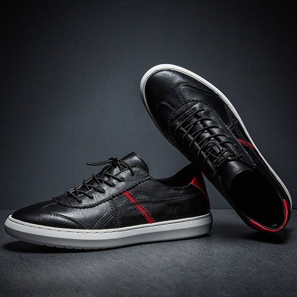 2020 genuine leather shoes men sneakers cow leather mens casual shoes cool young man fashion soft black white a1473
2020 genuine leather shoes men sneakers cow leather mens casual shoes cool young man fashion soft black white a1473