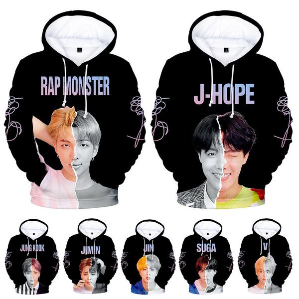 2019 new kpop bts 3d hoodie bangtan boys casual sweatshirt pullover coat black sweatshirt pullover sweater coat a576
2019 new kpop bts 3d hoodie bangtan boys casual sweatshirt pullover coat black sweatshirt pullover sweater coat a576