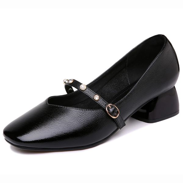 square head thick with low shoes set of solid color fashion shoes waterproof platform women's shoes, Black
square head thick with low shoes set of solid color fashion shoes waterproof platform women's shoes, Black