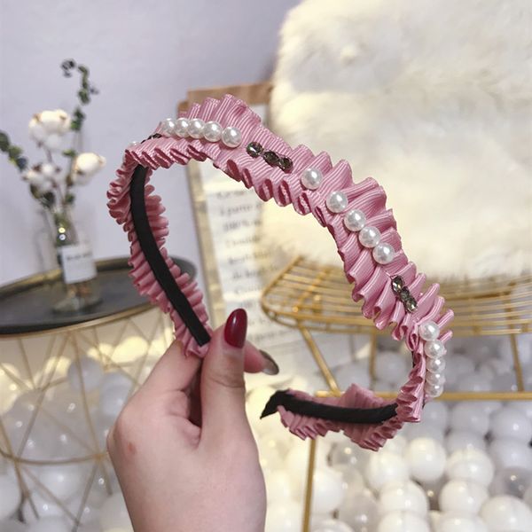 fabric pleated headbands for women fashion thin-edged simulated pearl girls hair accessories, Golden;white
fabric pleated headbands for women fashion thin-edged simulated pearl girls hair accessories, Golden;white