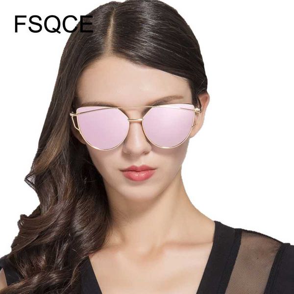 retro sunglasses cat eye vintage brand designer rose gold mirror sunglasses for women metal reflective flat lens sun glasses, White;black
retro sunglasses cat eye vintage brand designer rose gold mirror sunglasses for women metal reflective flat lens sun glasses, White;black