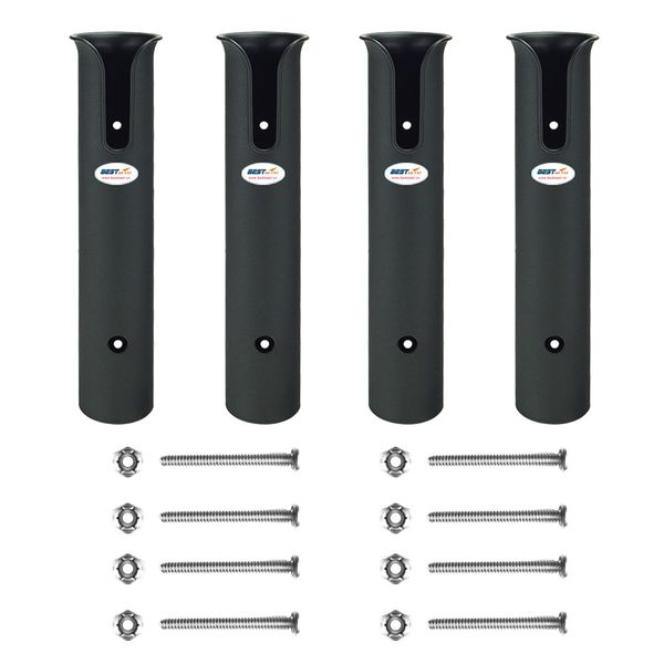 4 poles wall mounted fishing rod holders tubes links fishing rod holder rack rests with screws, black
4 poles wall mounted fishing rod holders tubes links fishing rod holder rack rests with screws, black