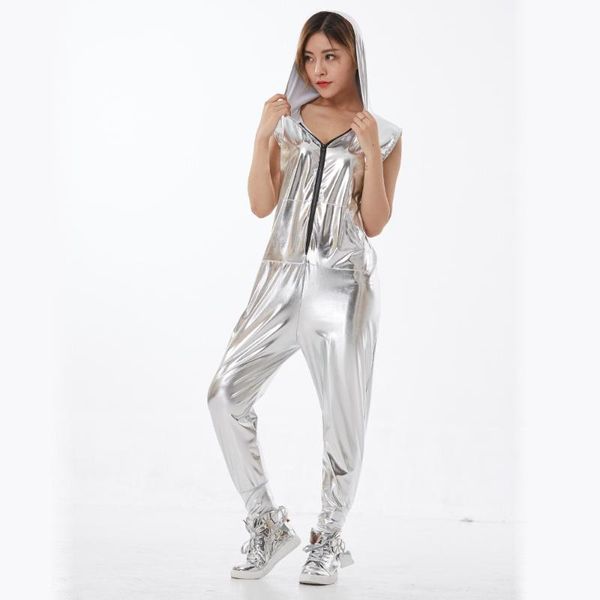new fashion hip hop dance costume performance wear european loose silver bright color jazz jumpsuit camouflage one piece pants, Black;white
new fashion hip hop dance costume performance wear european loose silver bright color jazz jumpsuit camouflage one piece pants, Black;white