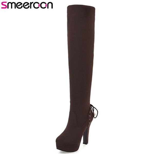 smeeroon new over the knee boots for women round toe slip on autumn winter boots platform shoes super high heels women, Black
smeeroon new over the knee boots for women round toe slip on autumn winter boots platform shoes super high heels women, Black