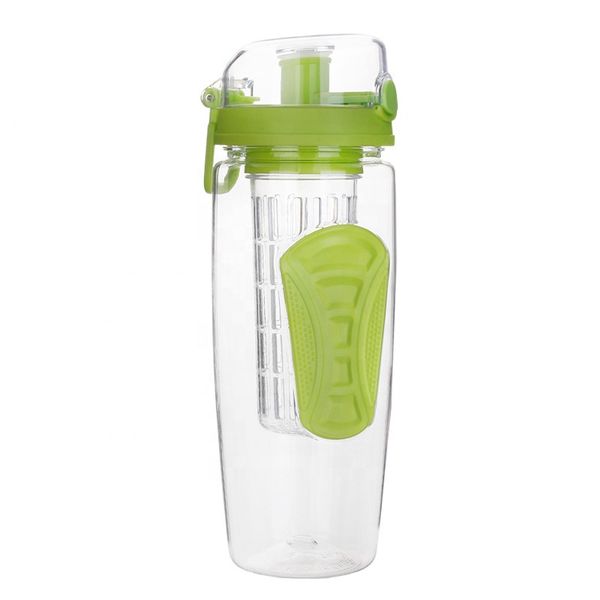 32 oz fruit infuser clear tritan plastic bounce water bottle with leak-proof bottle cap and lid lock
32 oz fruit infuser clear tritan plastic bounce water bottle with leak-proof bottle cap and lid lock