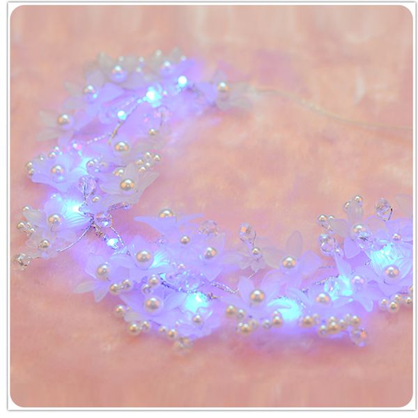 new arrival glowing headband for women led light hair flower glitter handmade simulated pearls crown bridal hair jewelry sg051, Golden;white
new arrival glowing headband for women led light hair flower glitter handmade simulated pearls crown bridal hair jewelry sg051, Golden;white