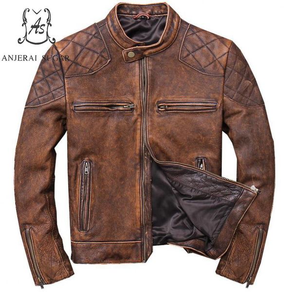 real genuine cow leather jacket men retro-vintage david beckham zipper pocket plus size moto biker motorcycle jacket men's coat, Black
real genuine cow leather jacket men retro-vintage david beckham zipper pocket plus size moto biker motorcycle jacket men's coat, Black