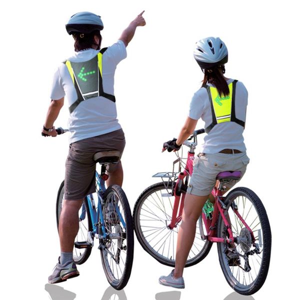 led wireless cycling vest bike bag safety led turn signal light vest bicycle reflective warning vests with remo sport outdoor, Black
led wireless cycling vest bike bag safety led turn signal light vest bicycle reflective warning vests with remo sport outdoor, Black