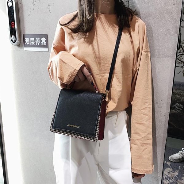 fashion flap shoulder bag women hasp cover flap bag patchwork color plaid leather handbag ladies phone coin purse #20
fashion flap shoulder bag women hasp cover flap bag patchwork color plaid leather handbag ladies phone coin purse #20